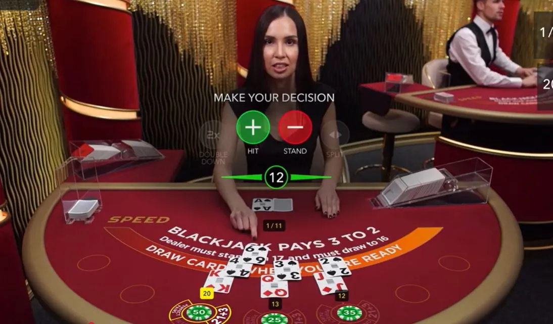 Speed Blackjackのプレイ画面